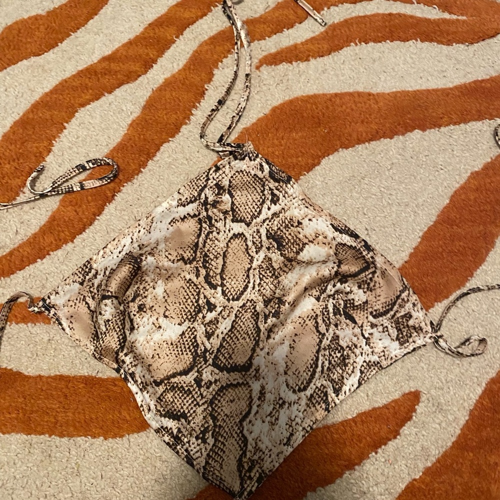 Snake skin crop top